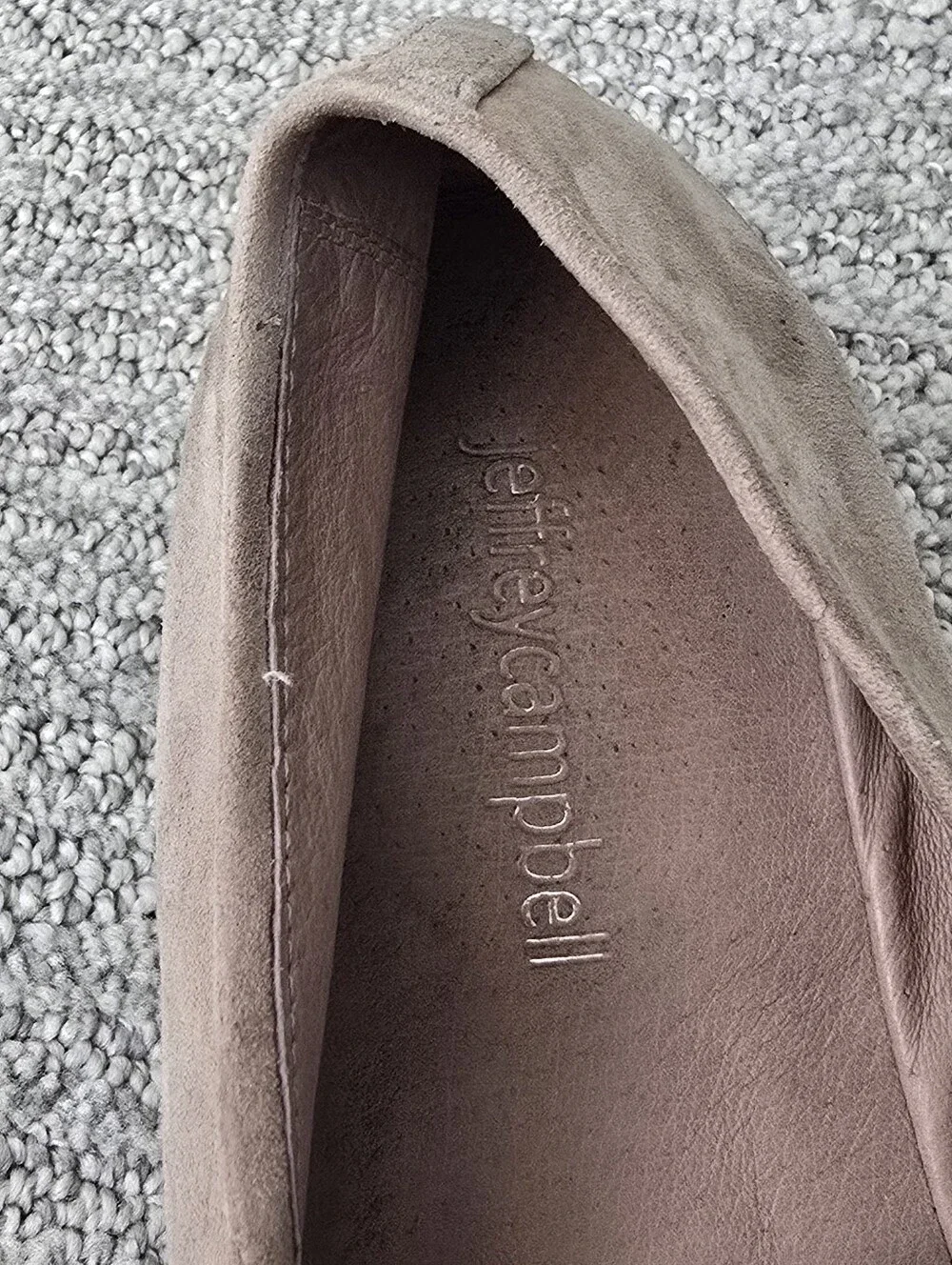 Jeffrey Campbell Dancerina Suede Ballet Mary Jane Flats in Taupe Brown Msrp $150 - Picture 6 of 8